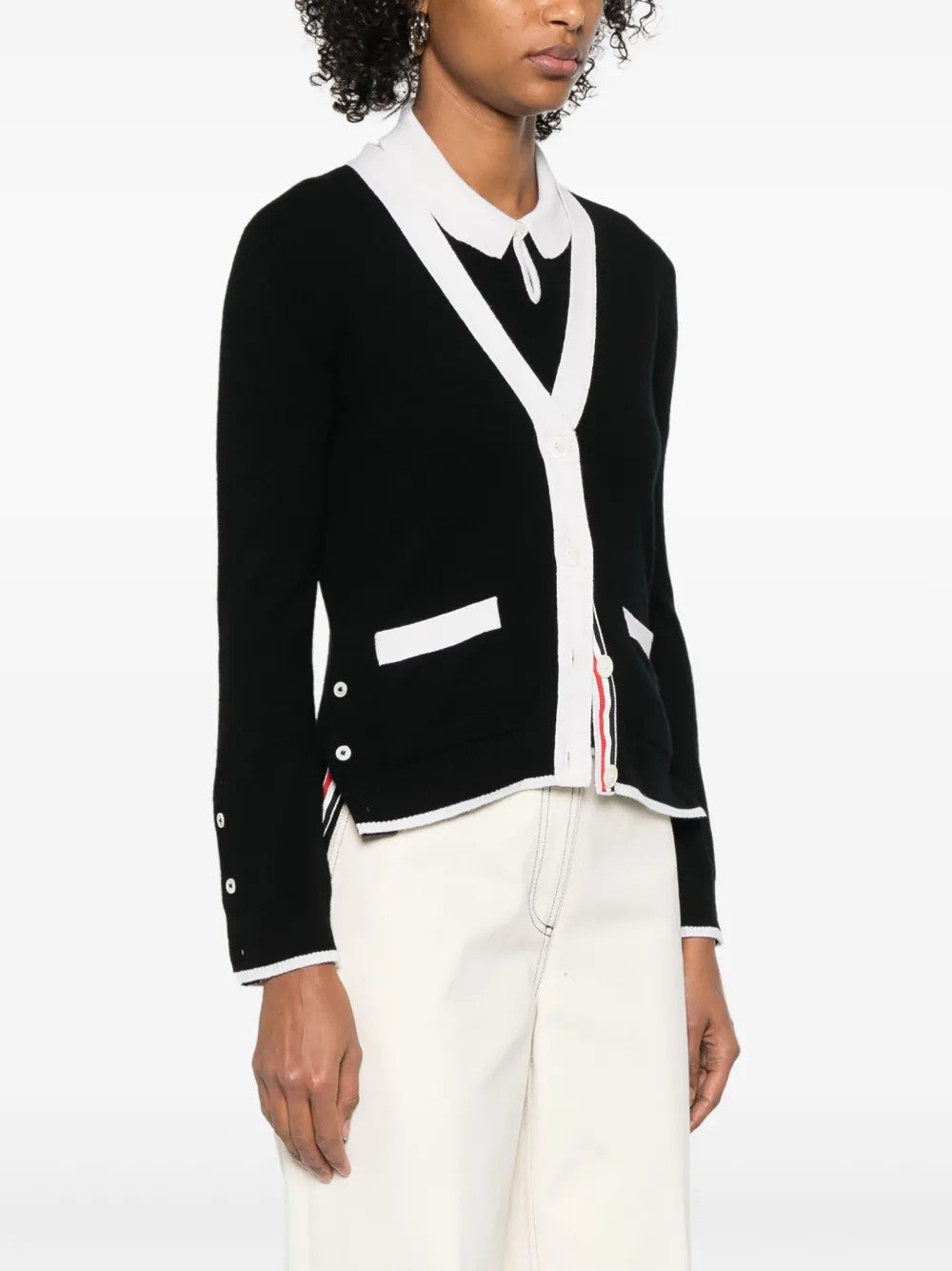 Black knitwear, front view