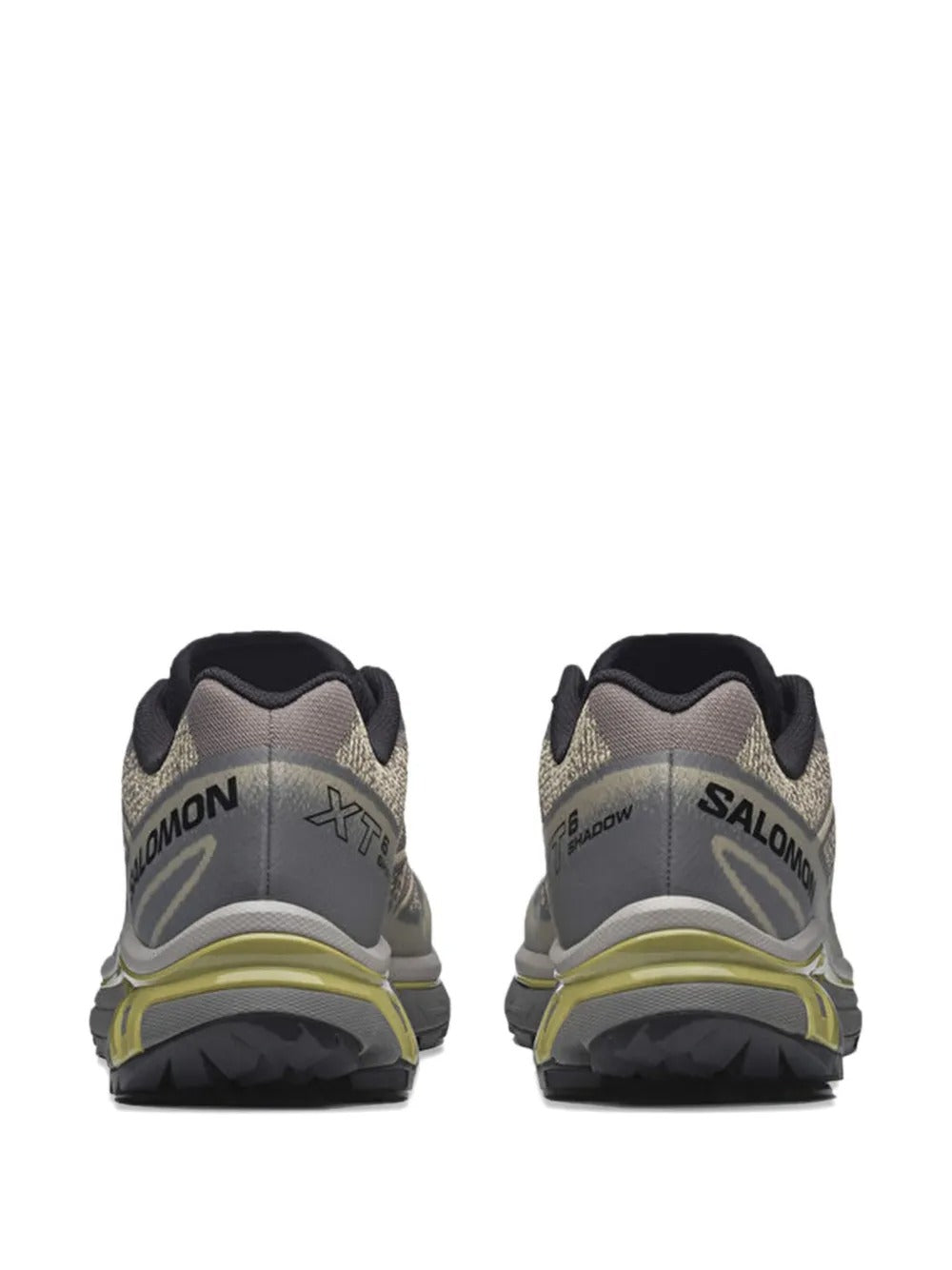 Grey sneakers, back view
