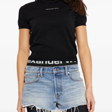 ALEXANDER WANG - Women Crewneck Hotfix Logo Short Sleeve