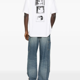 white t-shirt, full body view