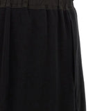 Close up of Black shorts, showing texture of the 100% cotton fabric