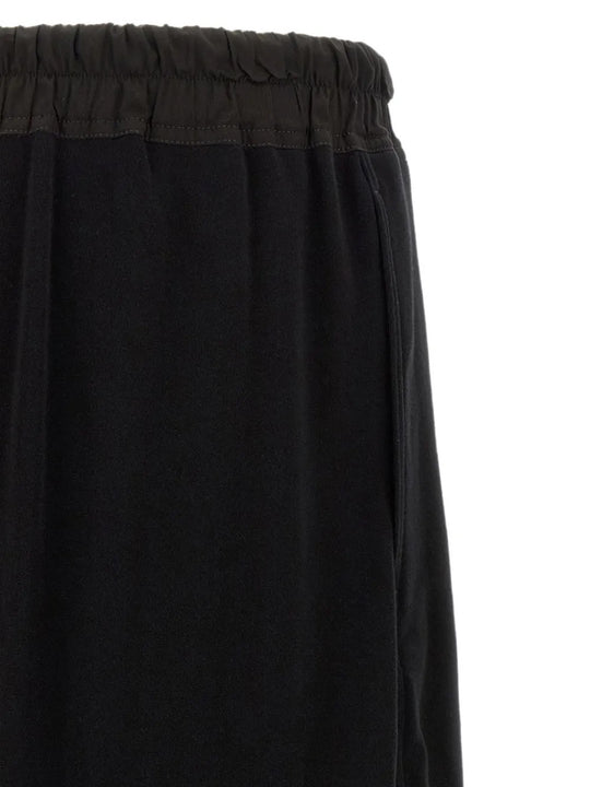 Close up of Black shorts, showing texture of the 100% cotton fabric