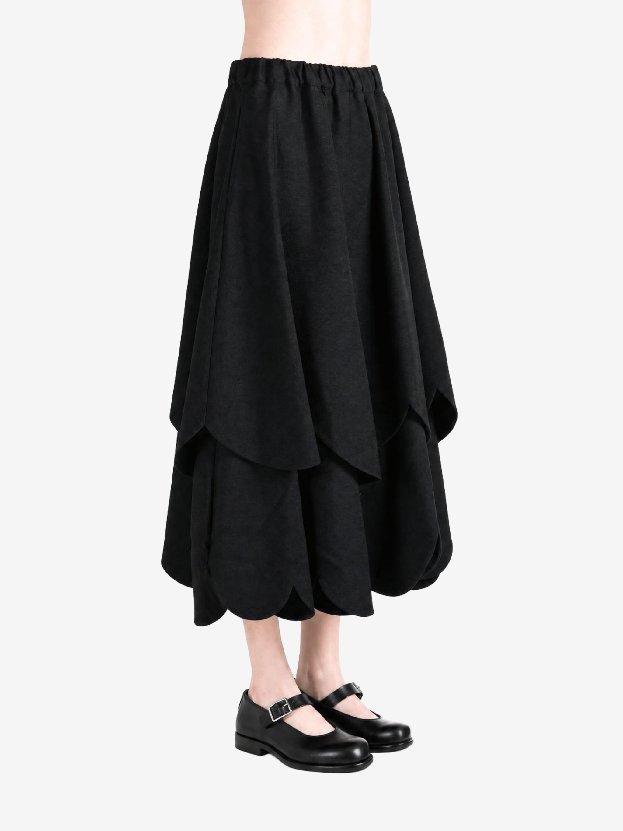 Black skirt, full body view