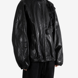 DOUBLET - Unisex Basketball Shoe Pocket Leather Jacket