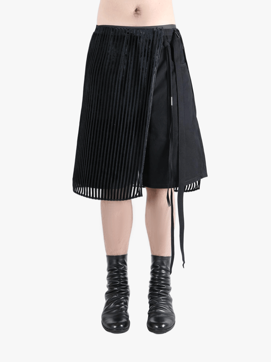 Black short worn by a person, showing the fit