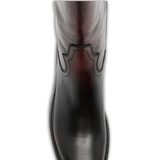 Brown boots, top view