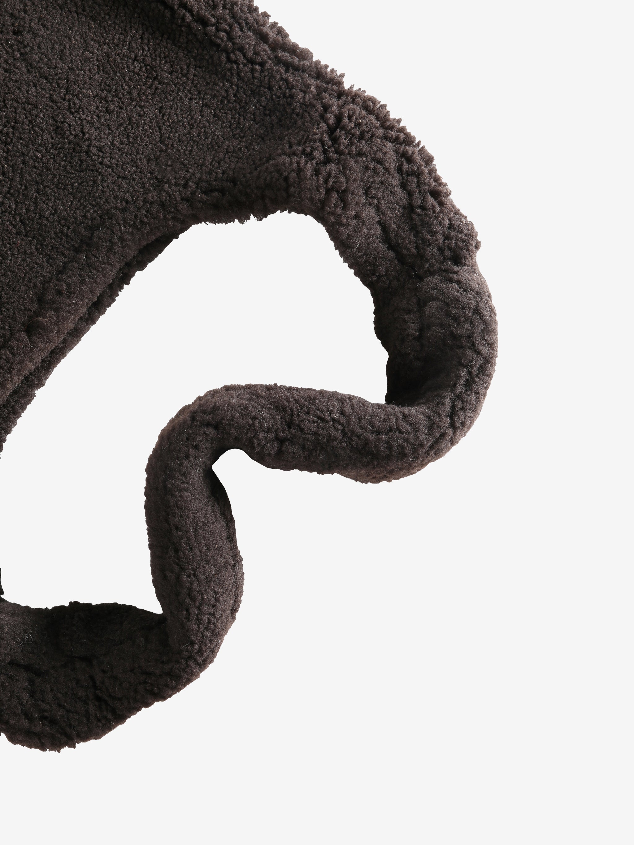 Brown bag, showing texture of the rabbit fur fabric