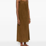 Brown dress, full body view