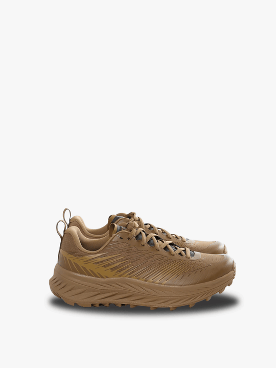 Brown sneakers, front view