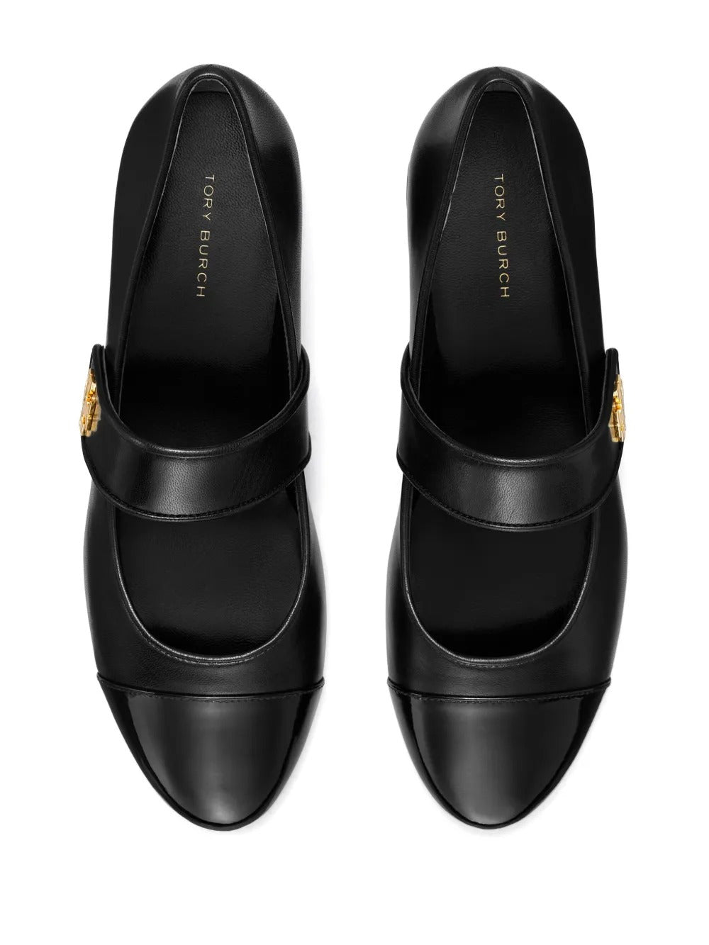 Black shoe, top view