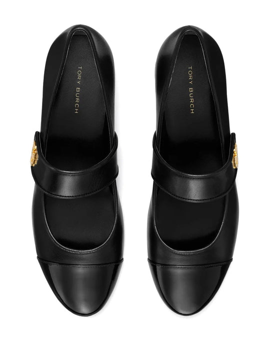Black shoe, top view
