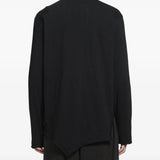Black t-shirt, full body view