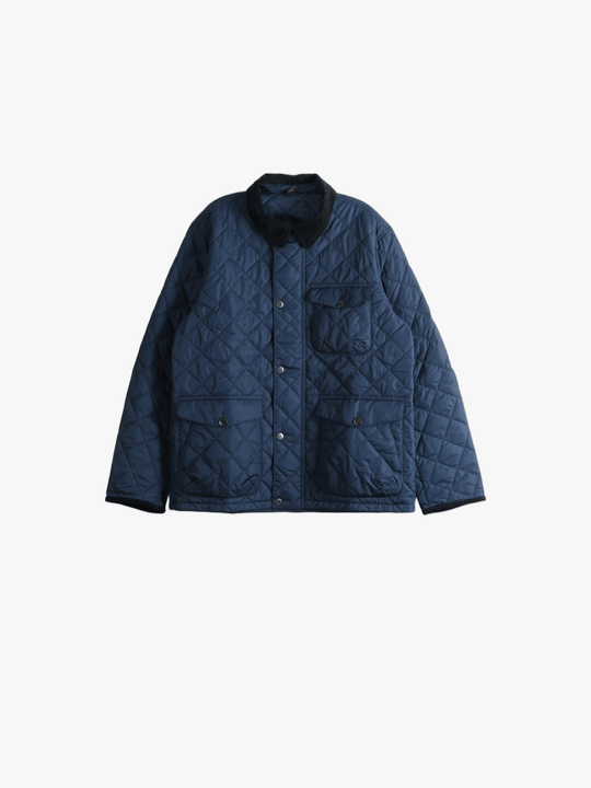Navy jacket, front view