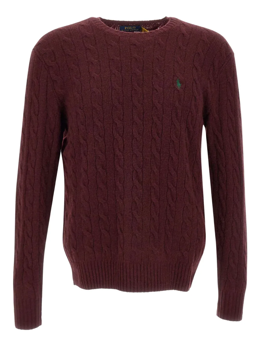 Red knitwear, front view