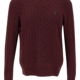 Red knitwear, front view