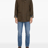 Brown jacket, full body view