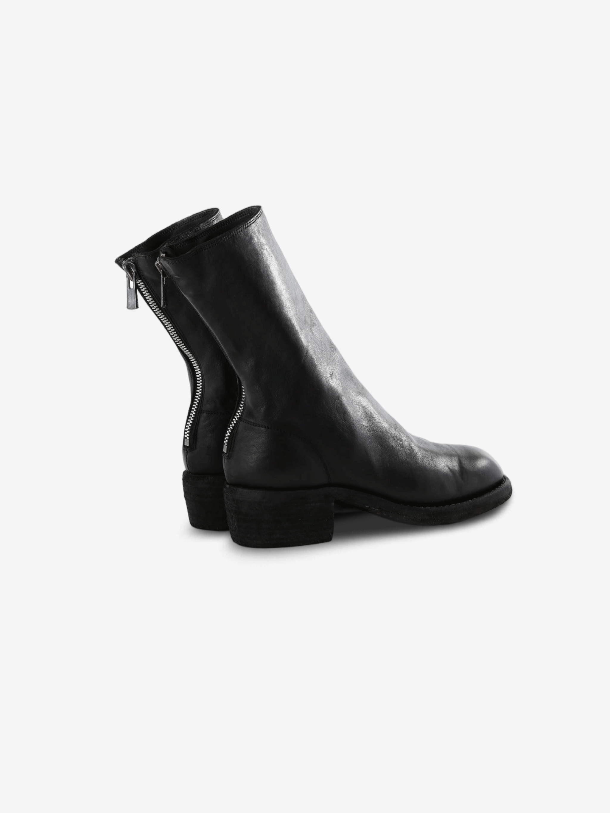 Black boots, front view