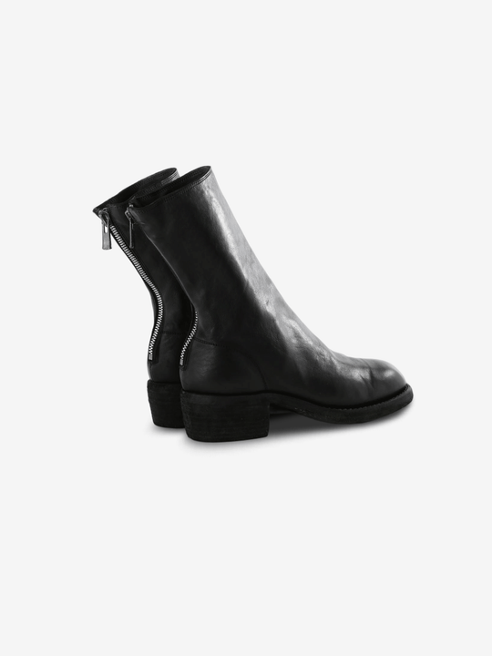 Black boots, front view