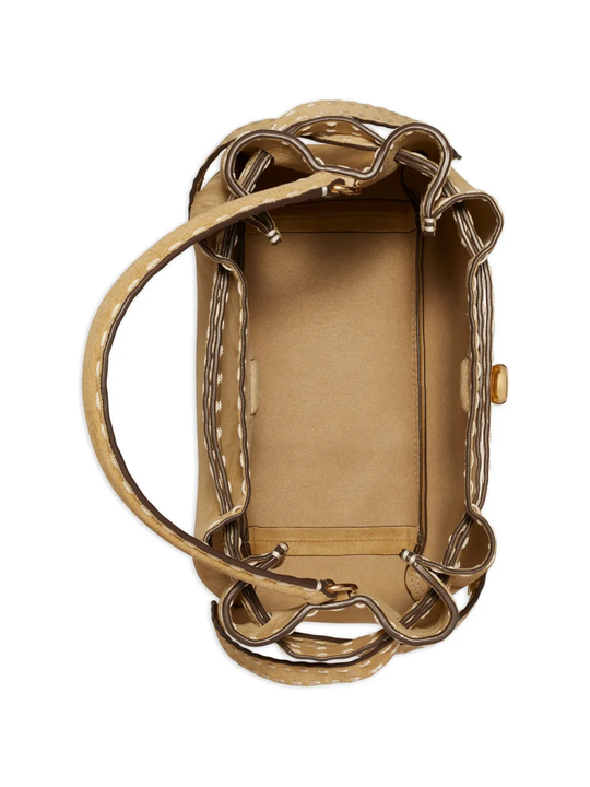 Tan bags, interior view