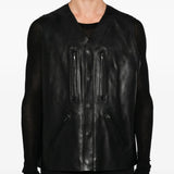 Black jacket worn by a person, showing the jacket fit