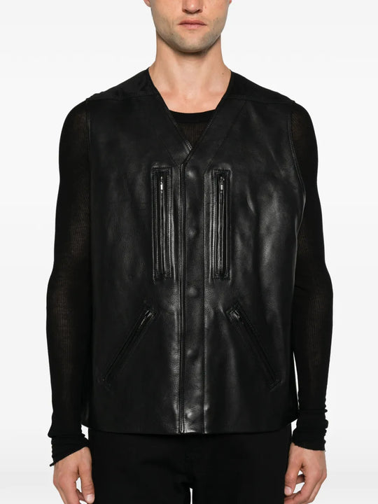 Black jacket worn by a person, showing the jacket fit