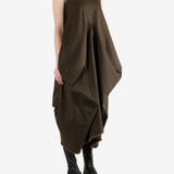 Brown dress,full body view