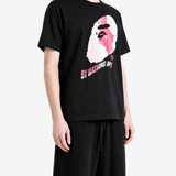Black t-shirt, full body view