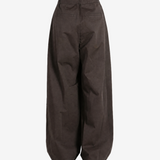 AMOMENTO - Women Two Tuck Wide Banding Pants