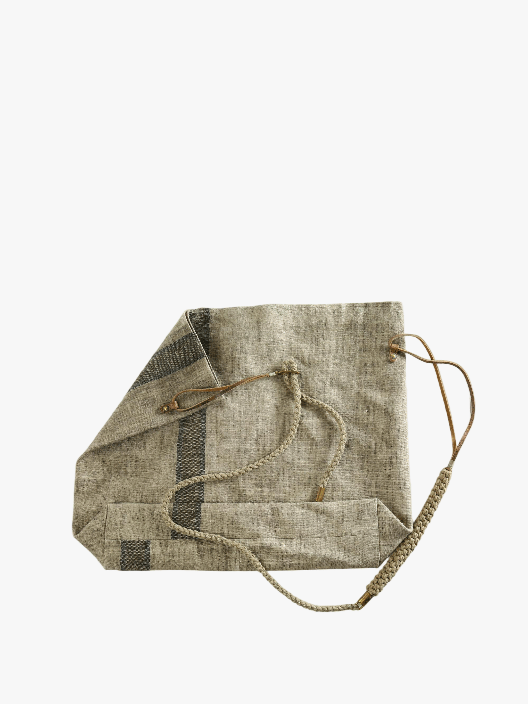 Tan bag, front view