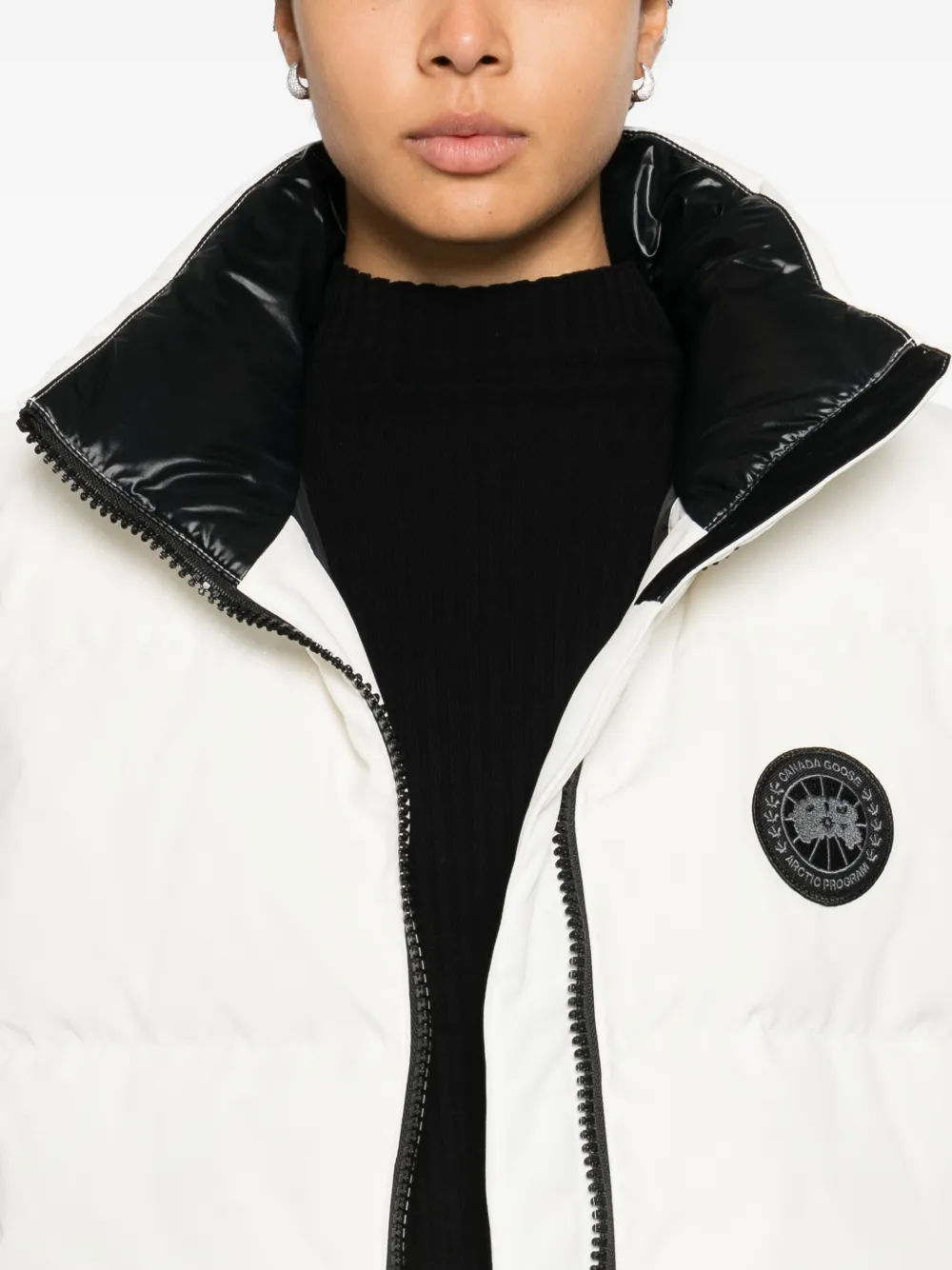 close up of brown vest,showing texture of the cotton fabric