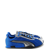 Blue sneakers, front view