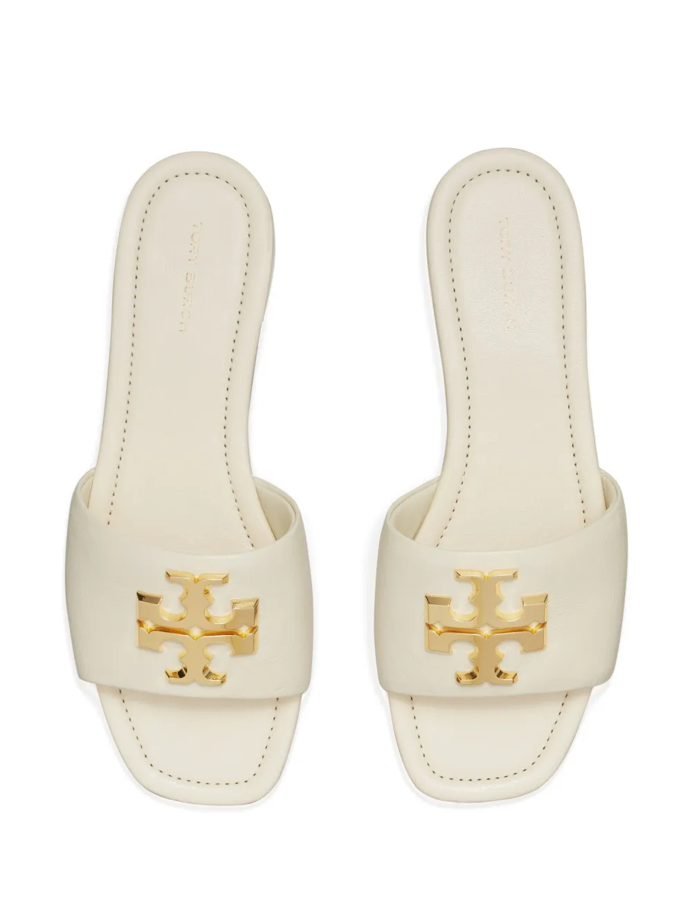 white loafers-mules,top view