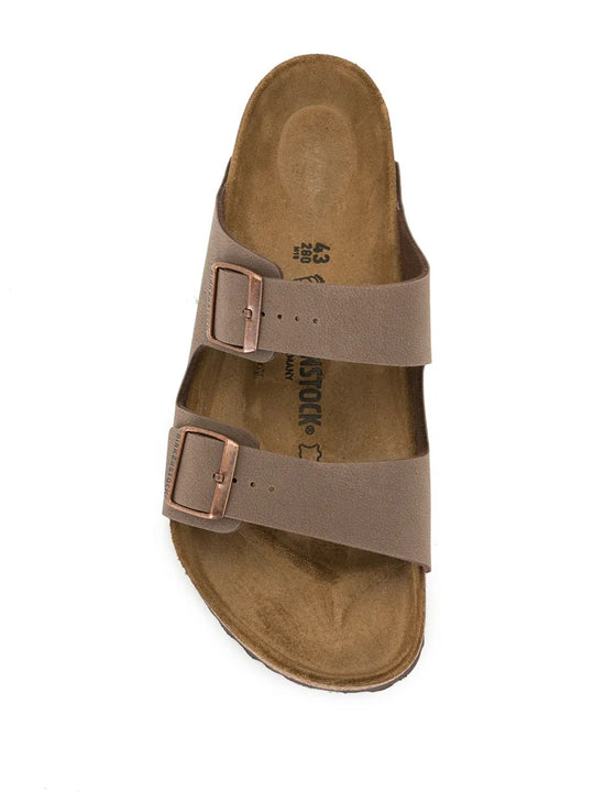 Brown sandals, front view
