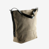 Tan bag, side view