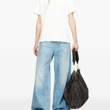 White t-shirt, full body view