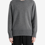 Grey knitwear, front view