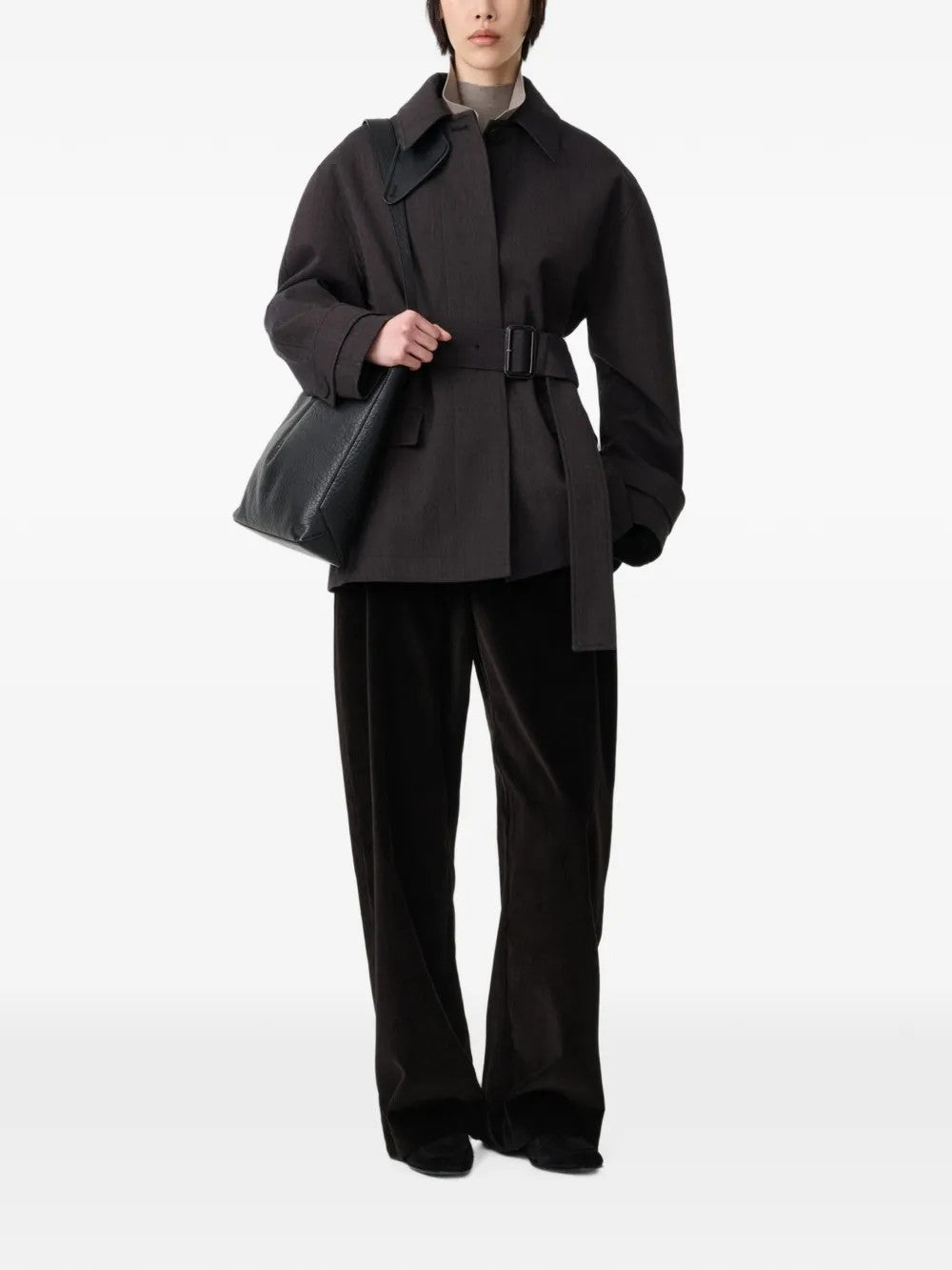 Black pants, full body view