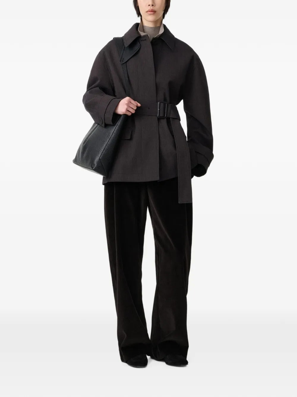 Black pants, full body view