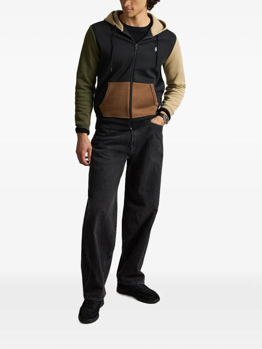 Black hoodie, full body view