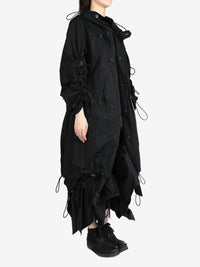 YOHJI YAMAMOTO LIMI FEU - Women Loose Elastic Coat