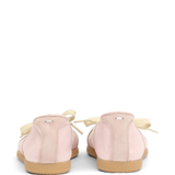 Tan shoes, back view
