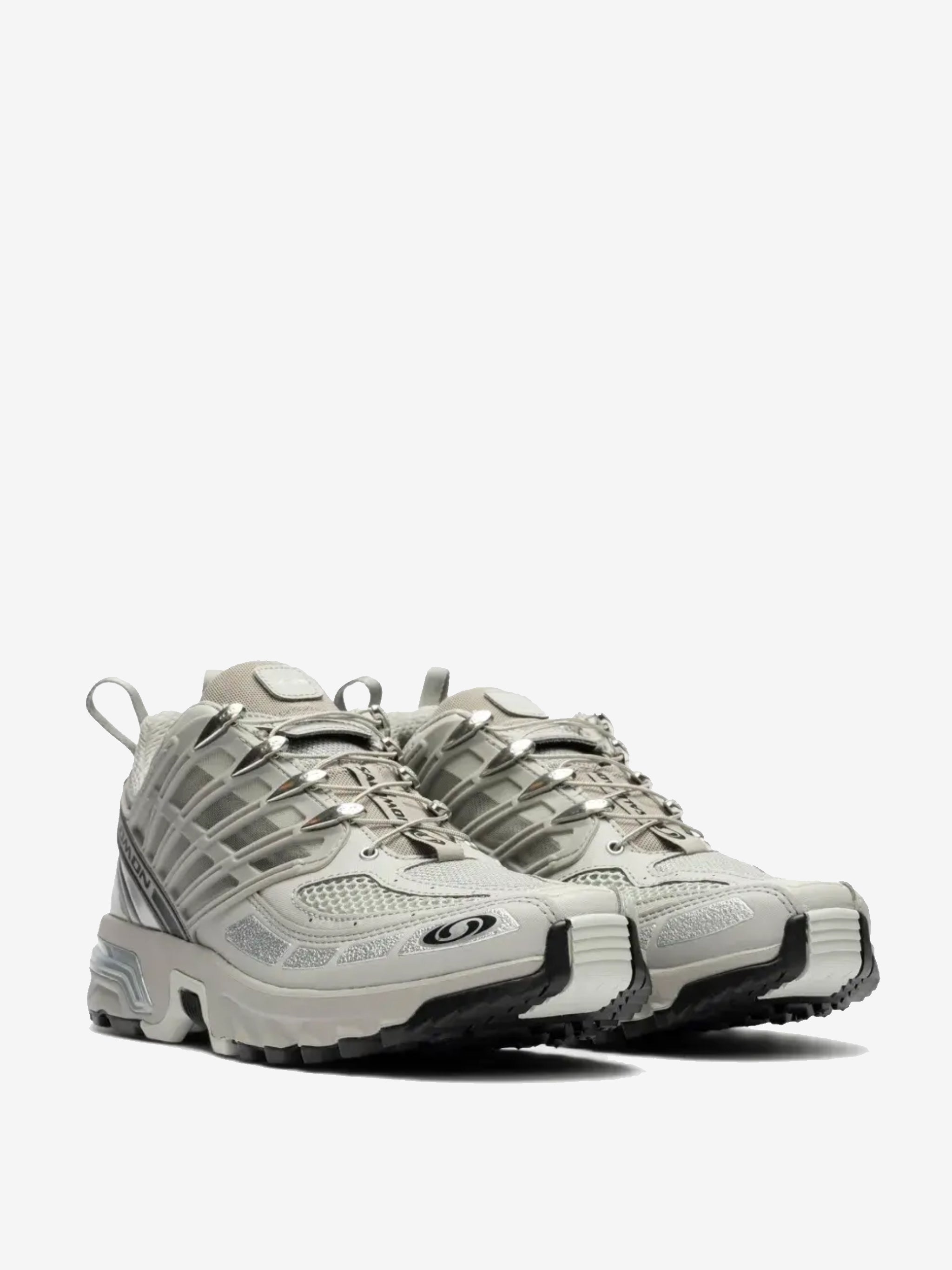 Grey sneakers, side view