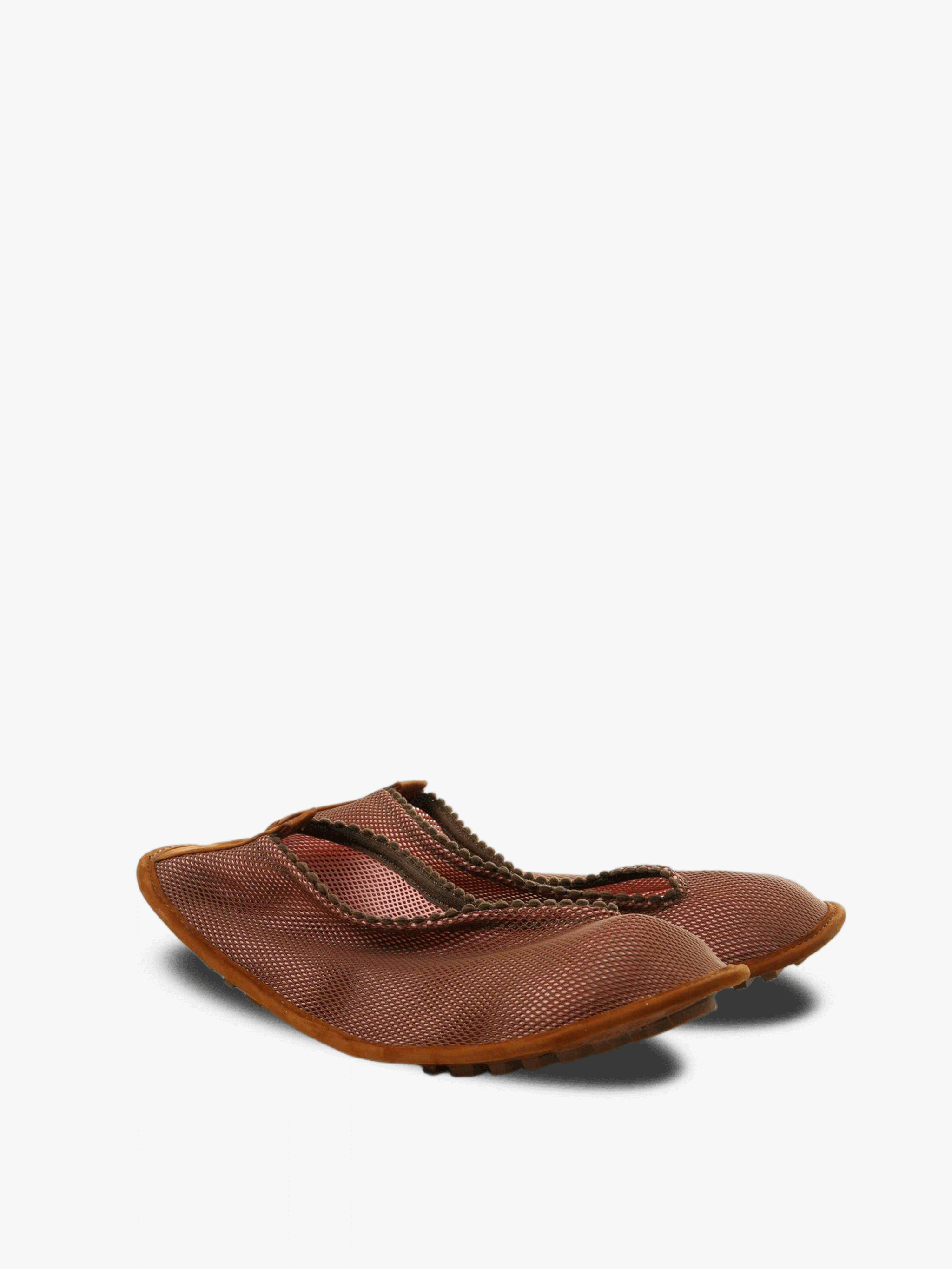Brown shoes,side view