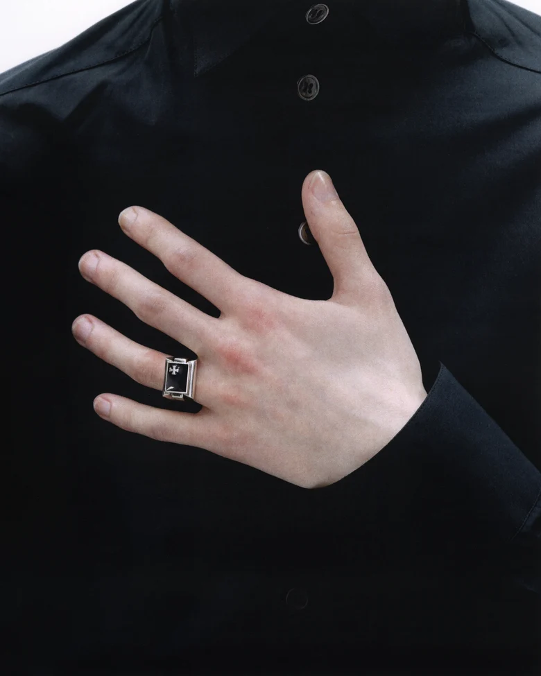 Black jewelry, front view