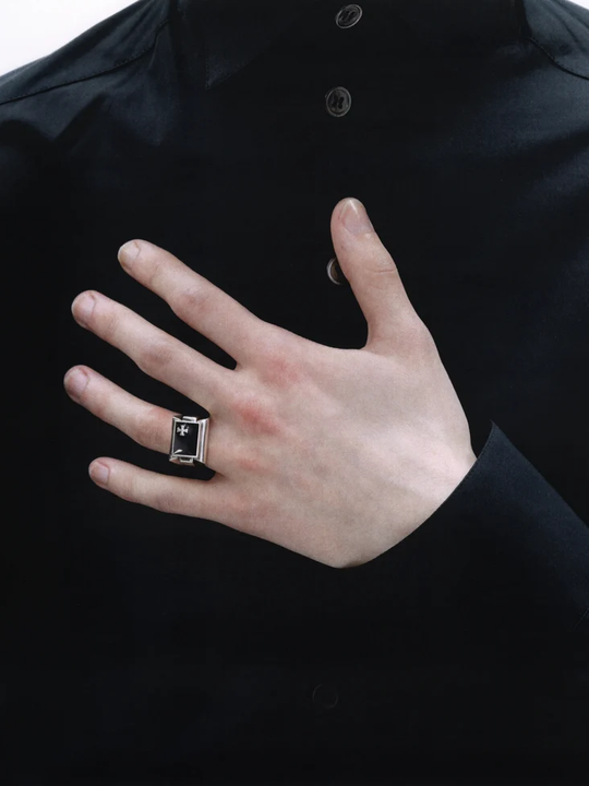 Black jewelry, front view