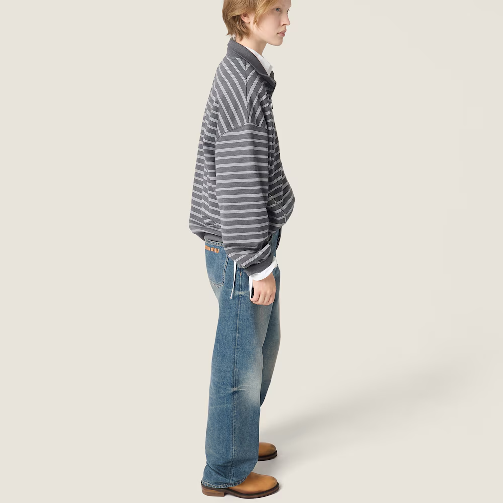 Tan knitwear, full body view