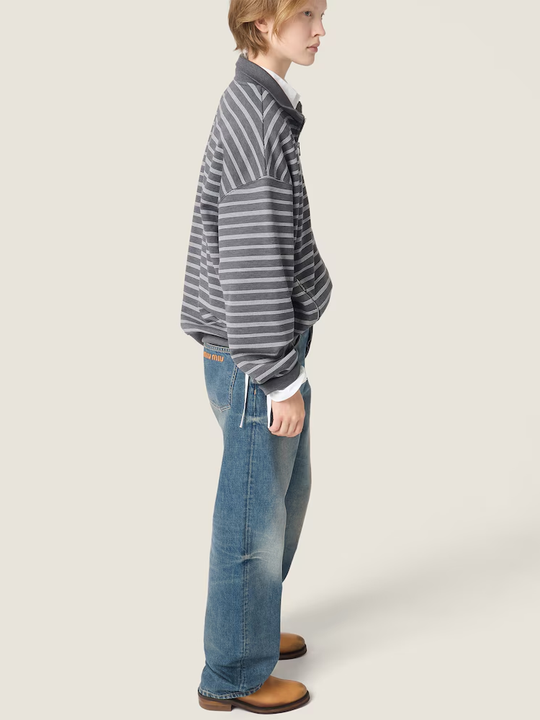 Tan knitwear, full body view