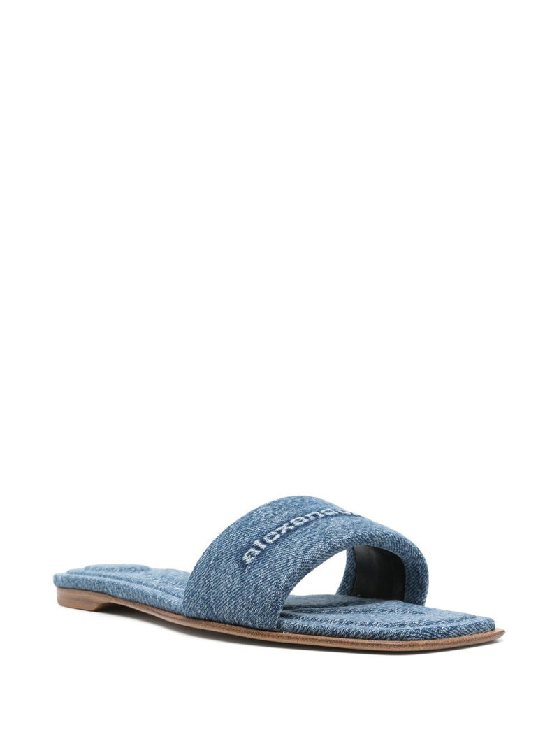 Blue sandal, side view