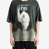Black t-shirt, front view