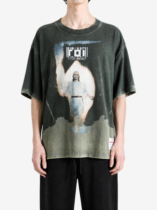 Black t-shirt, front view